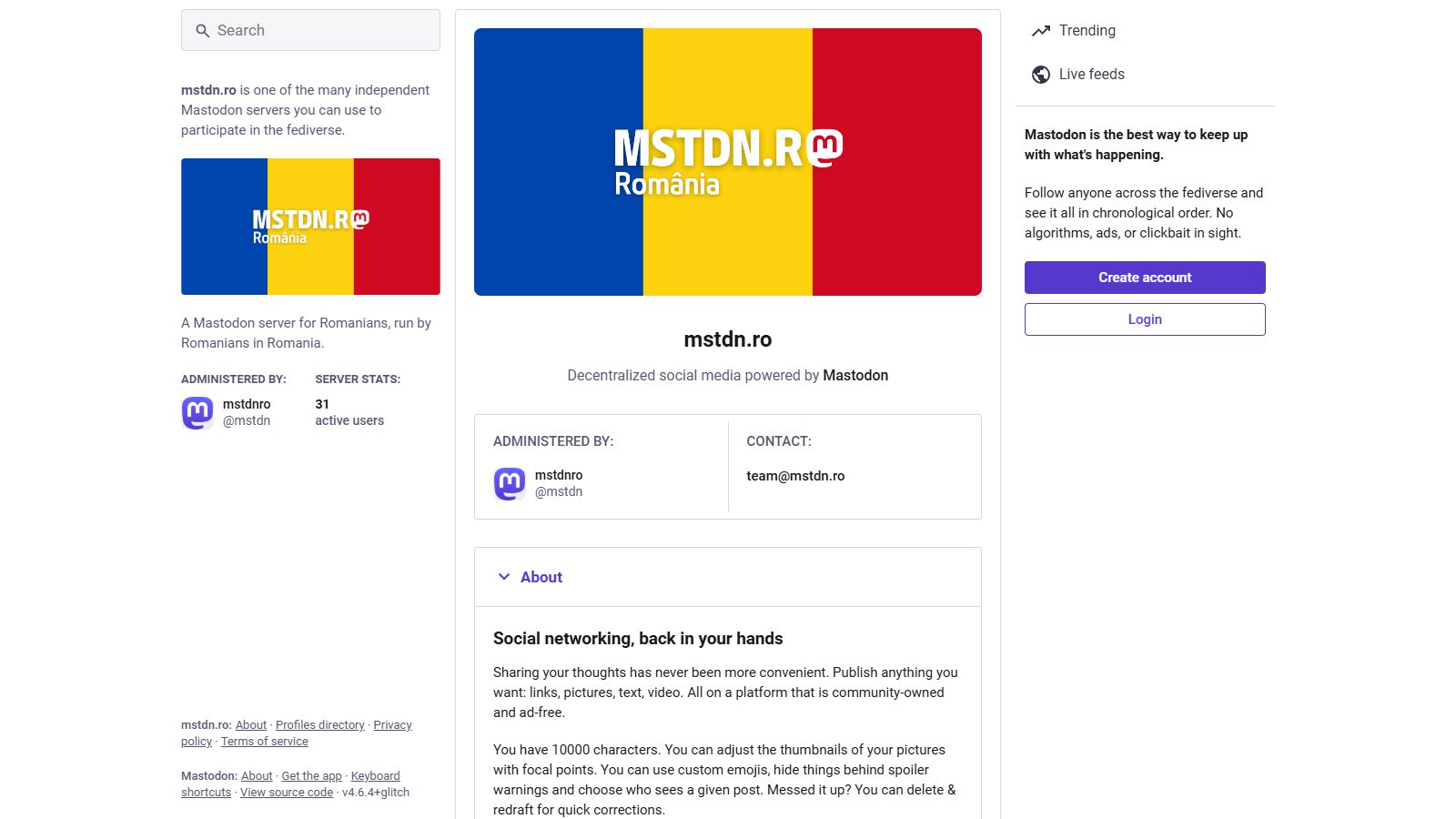 mstdn.ro: cum operăm o instanță publică de Mastodon — mstdn.ro